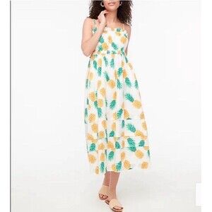 J.crew factory pineapple ruffle dress Size 4